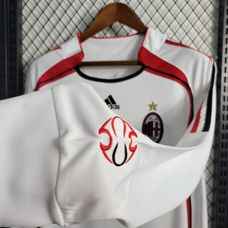 Retro Long Sleeve 2006-07 AC Milan Away MALDINI KAKA PIRLO  Football jersey Kaka