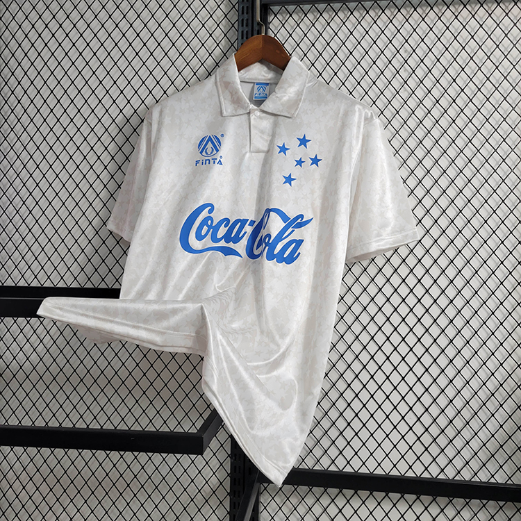 Retro Cruzeiro 93-94 Away   Football jersey retro