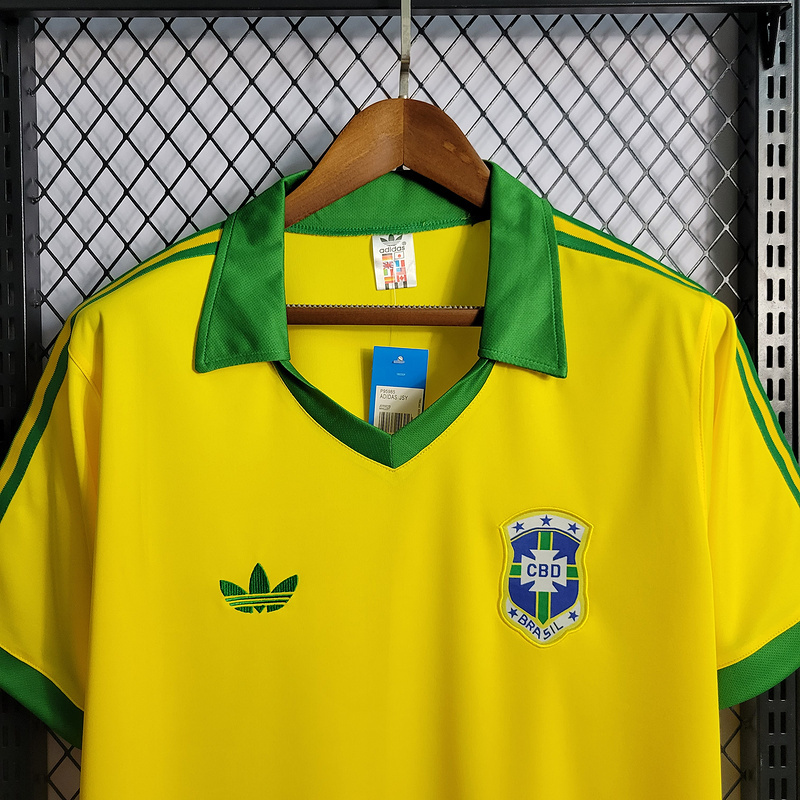Retro 1979 Brazil Home  Football jersey retro