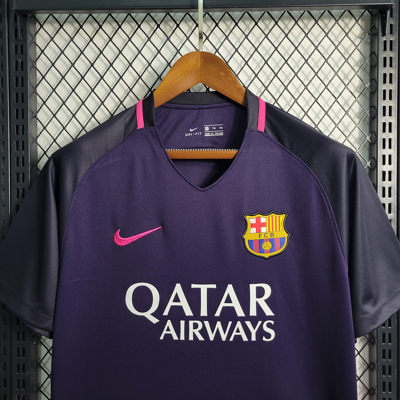 Retro 2016-17 Barcelona away MESSI PIQUE XAVI A.INISTA SUAREZ NEYMAR JR Football jersey retro