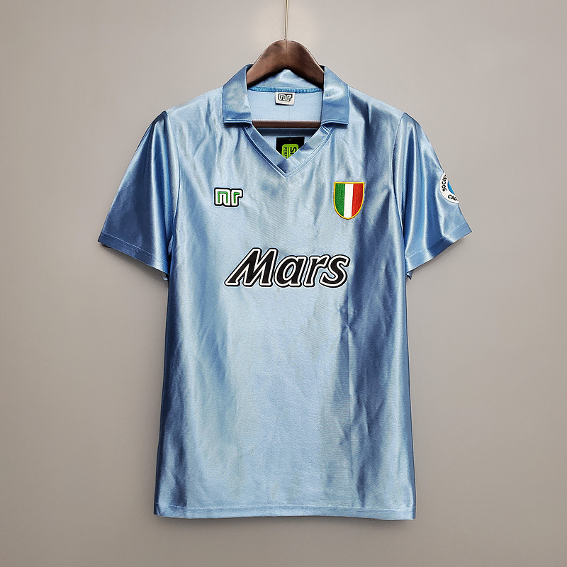 Retro Naples 90-91 home   Football jersey retro