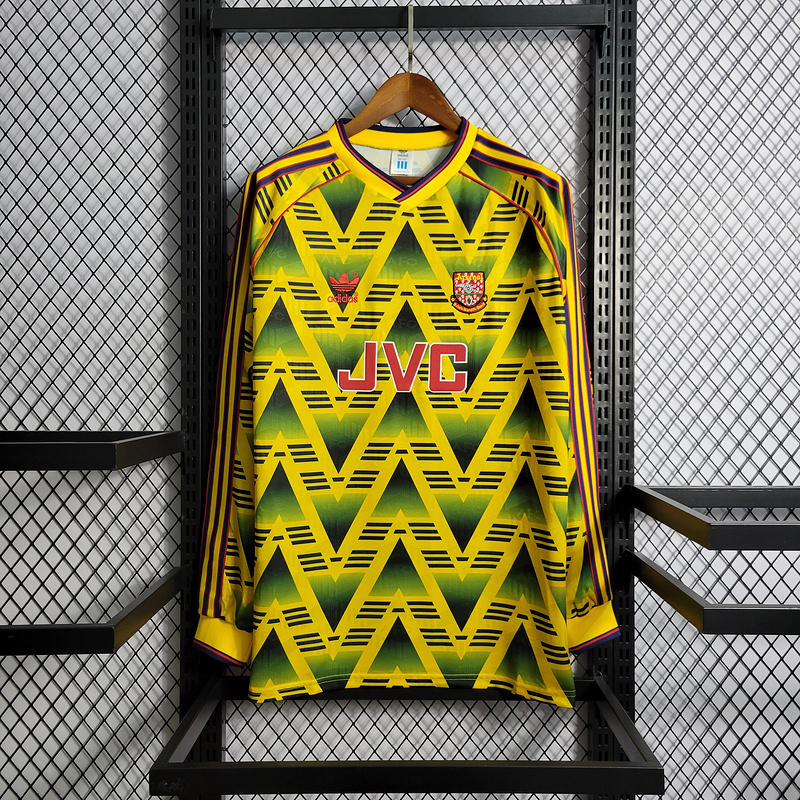 Retro Long Sleeve 1991-93 Arsenal Away   Football jersey retro