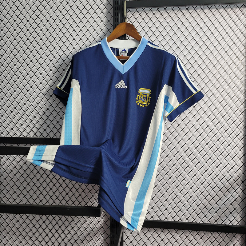 Retro 1998 season Argentina away   Football jersey retro