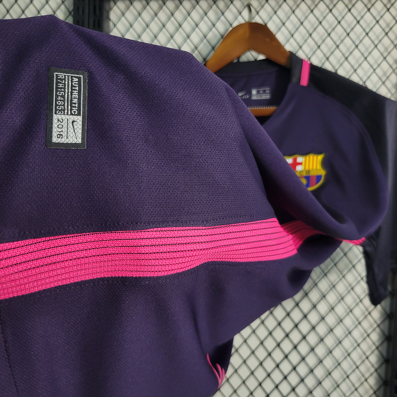 Retro 2016-17 Barcelona away MESSI PIQUE XAVI A.INISTA SUAREZ NEYMAR JR Football jersey retro