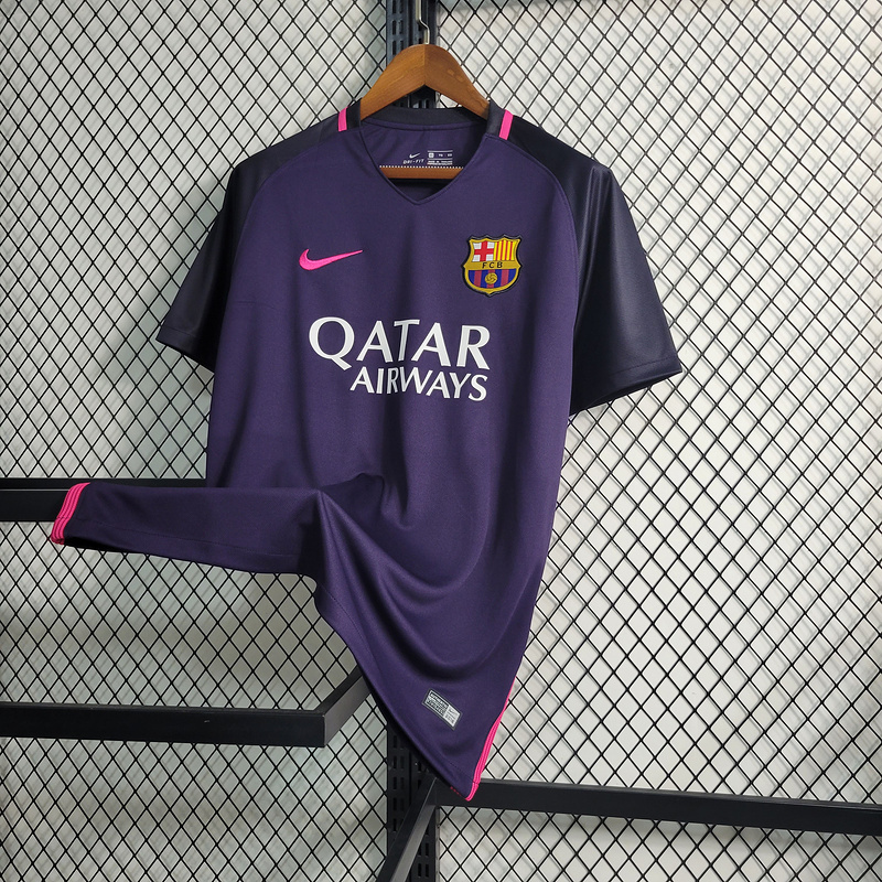 Retro 2016-17 Barcelona away MESSI PIQUE XAVI A.INISTA SUAREZ NEYMAR JR Football jersey retro