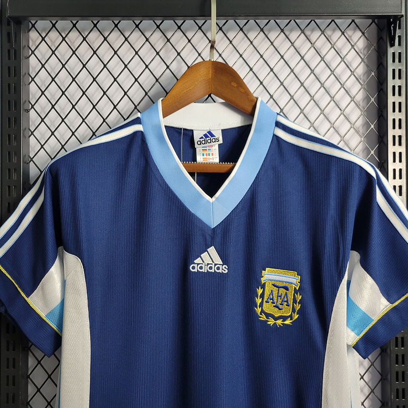 Retro 1998 season Argentina away   Football jersey retro
