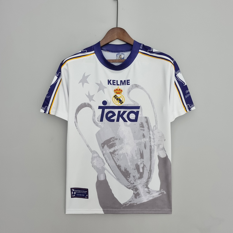 Retro 97-98 Real Madrid Champions League 7 Champions Commemorative Edition Football jersey retro