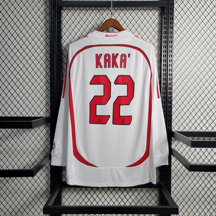 Retro Long Sleeve 2006-07 AC Milan Away MALDINI KAKA PIRLO  Football jersey Kaka