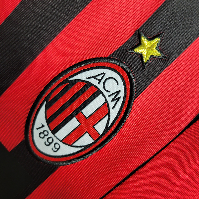 Retro 2007-08 AC Milan Home Long Sleeve RONALDO KAKA  SHEVCHENKO NESTA MALDINI  Football jersey retro