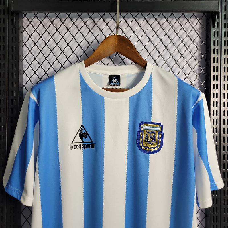 Retro 1986 Argentina home  Football jersey retro