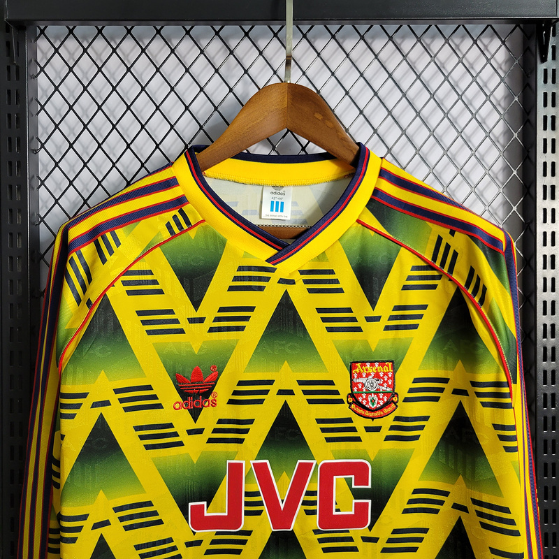 Retro Long Sleeve 1991-93 Arsenal Away   Football jersey retro