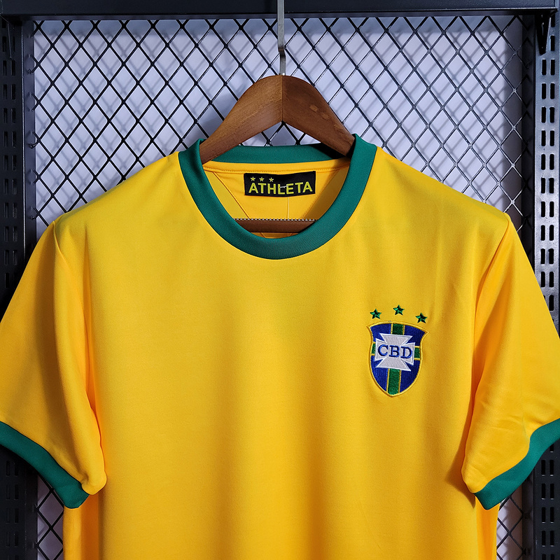 Retro 1970-1972 Brazil Home  Football jersey retro