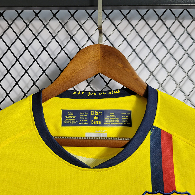 Retro 2008-09 Barcelona Away Long Sleeve MESSI PIQUE ETO'O XAVI A.INISTA ETO'O HENRY  Football jersey retro