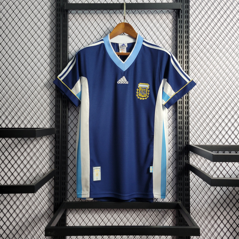 Retro 1998 season Argentina away   Football jersey retro