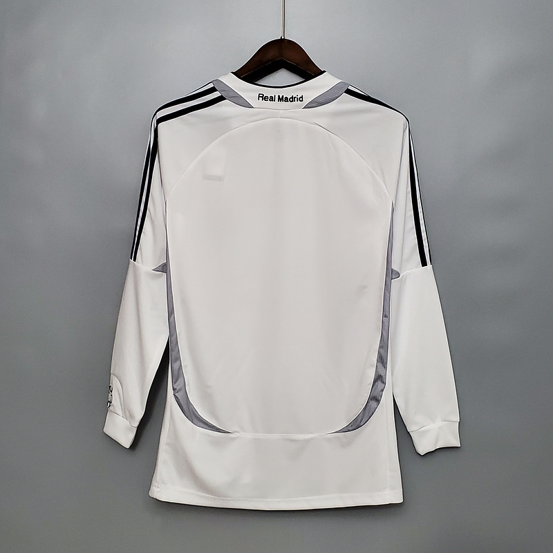 Retro Real Madrid Long sleeve 2006-07 home   Football jersey retro
