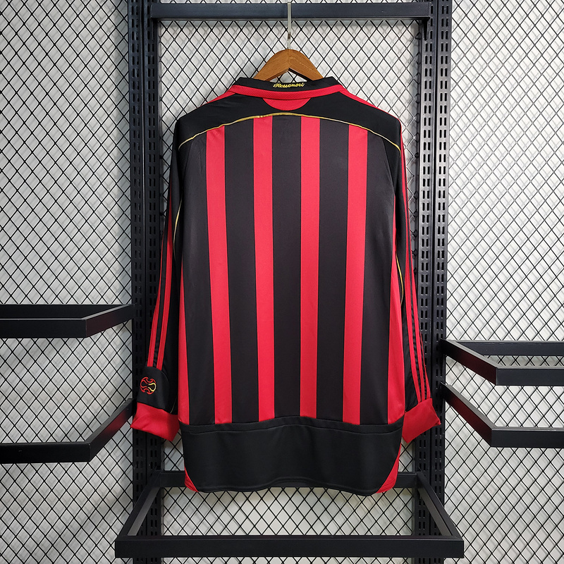 Retro Long Sleeve 2006-07 AC Milan Home MALDINI KAKA PIRLO  Football jersey retro
