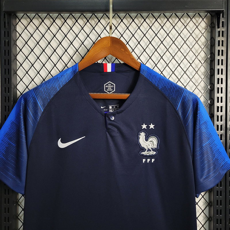 Retro version 2018 World Cup France home Mbappe #10 Griezmann Coman Kante Pogba Soccer Football jersey