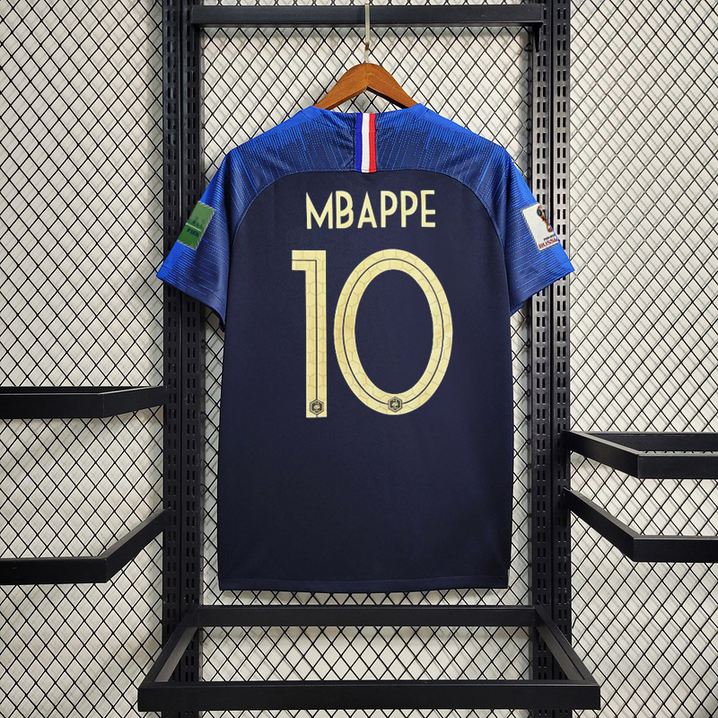 Retro version 2018 World Cup France home Mbappe #10 Griezmann Coman Kante Pogba Soccer Football jersey