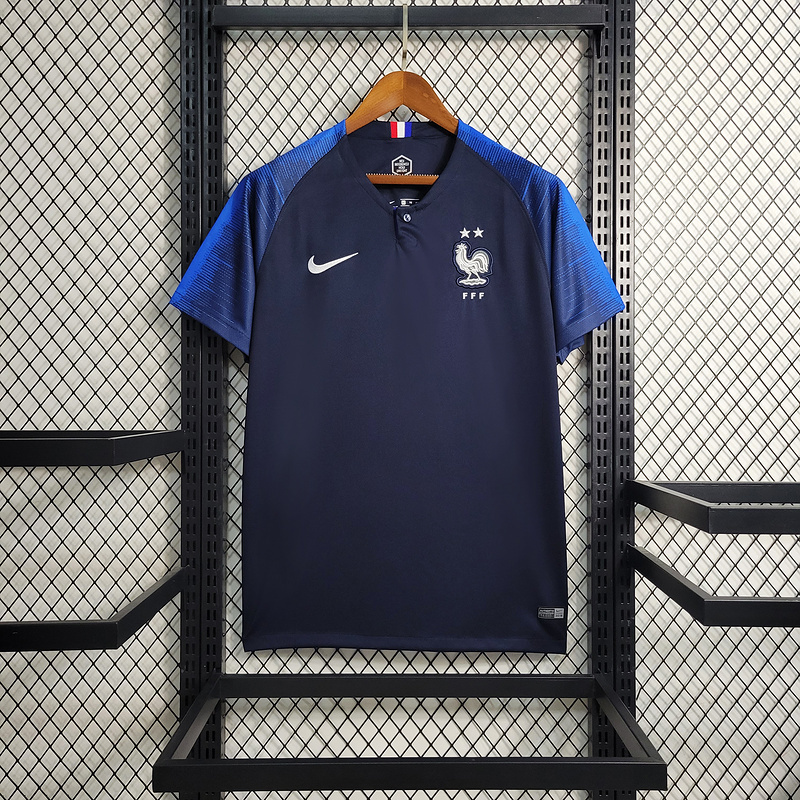 Retro version 2018 World Cup France home Mbappe #10 Griezmann Coman Kante Pogba Soccer Football jersey