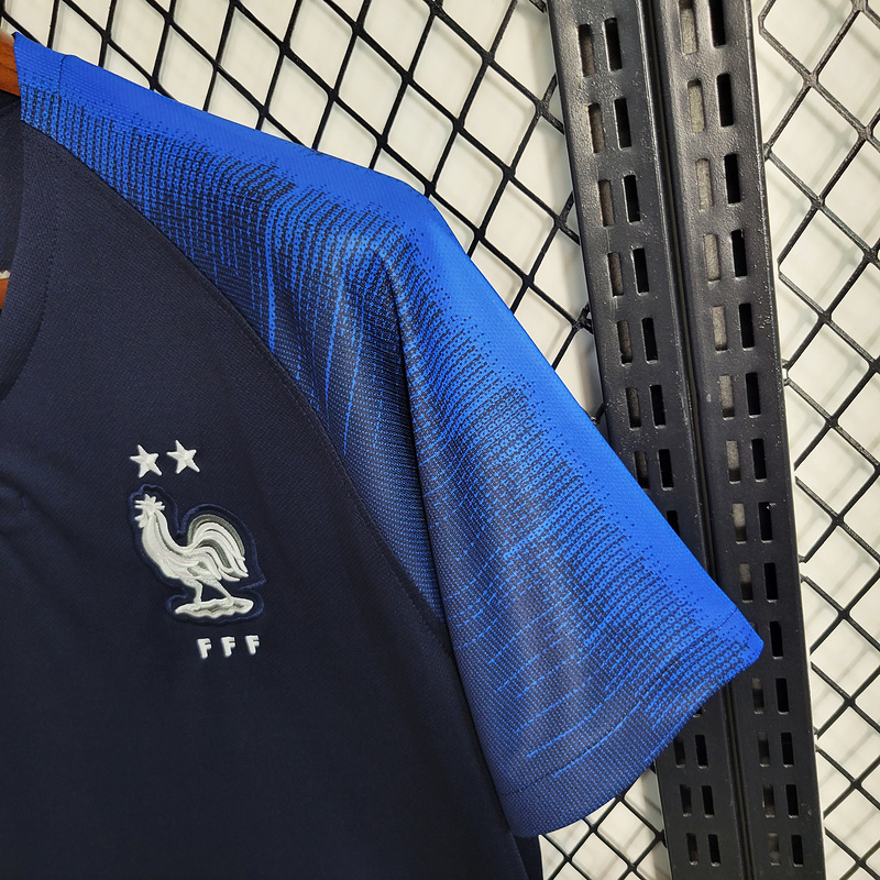 Retro version 2018 World Cup France home Mbappe #10 Griezmann Coman Kante Pogba Soccer Football jersey