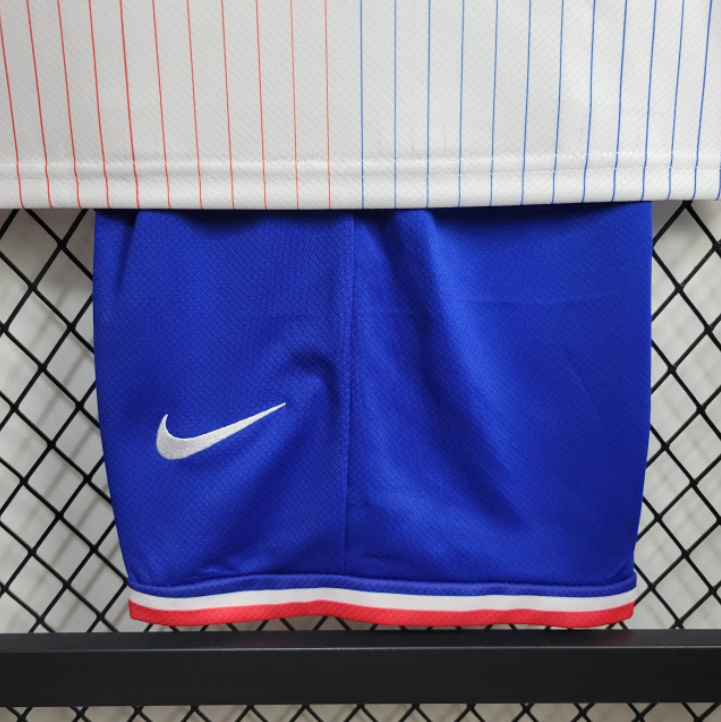 2024-25 France Away KIDS CAMAVINGA  GRIEZMANN GIROUD MBAPPE DEMBELE T. HERNANDEZ Football jersey