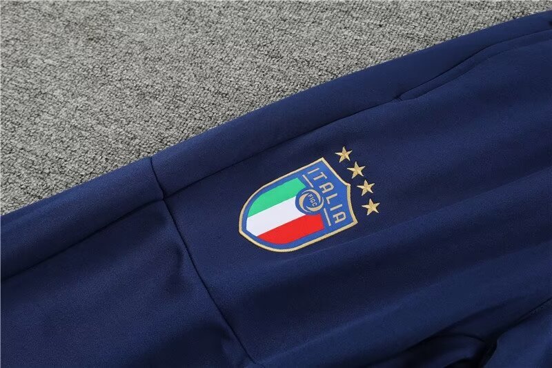 2022-2023 Italian long zipper jacket blue suit
