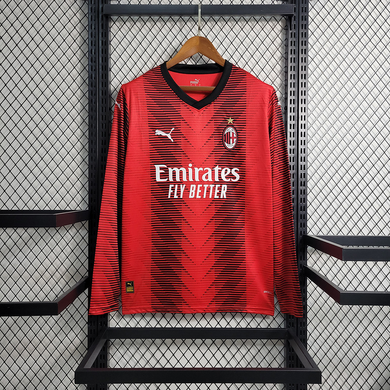 23-24 AC Milan Home Long Sleeve