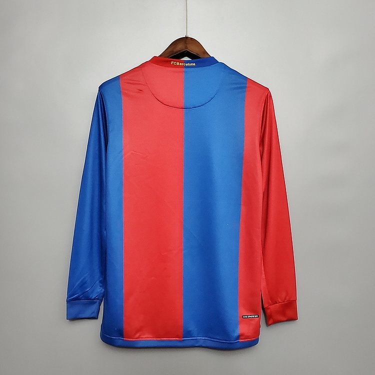 Retro FC Barcelona 2006-07 Long sleeve home XAVI MESSI RONALDINHO DECO ETO'O Football jersey retro