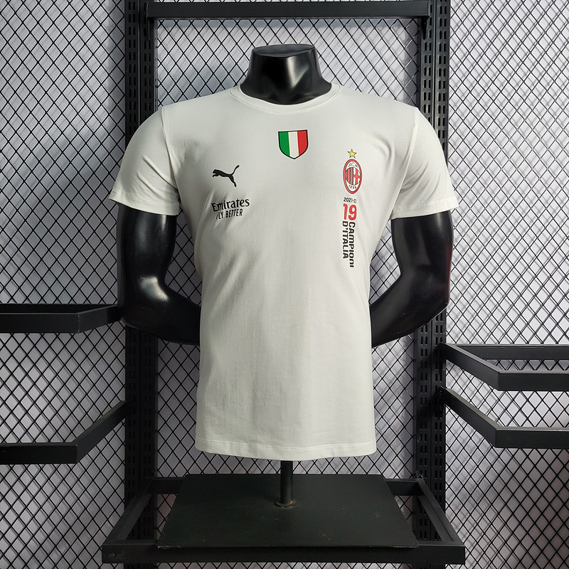 2022-23 AC Milan Championship 19 Championship Camiseta Comemorativa Branca