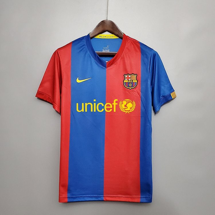 Retro FC Barcelona 2006-07 home XAVI MESSI RONALDINHO DECO ETO'O Football jersey retro
