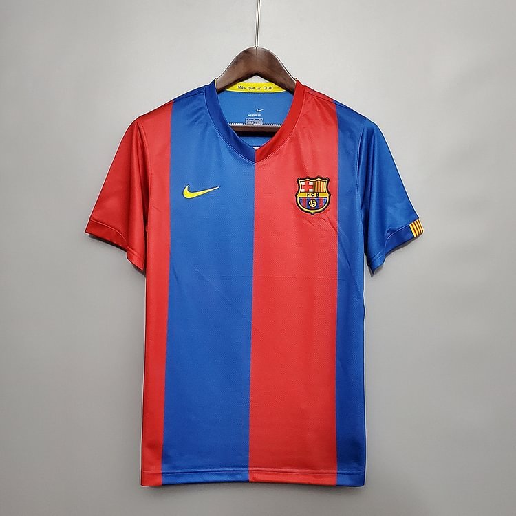 Retro FC Barcelona 2006-07 home XAVI MESSI RONALDINHO DECO ETO'O Football jersey retro