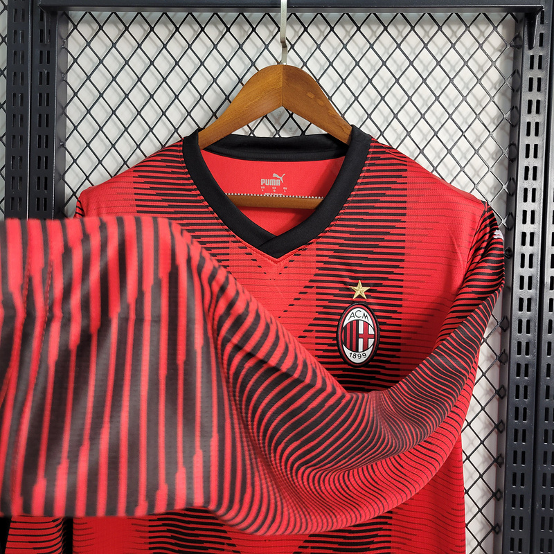 23-24 AC Milan Home Long Sleeve