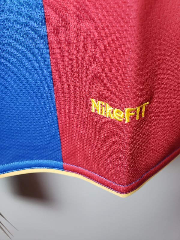Retro 2007-08 Barcelona long sleeves home MESSI RONALDINHO ETO'O XAVI A.INISTA HENRY Football jersey retro