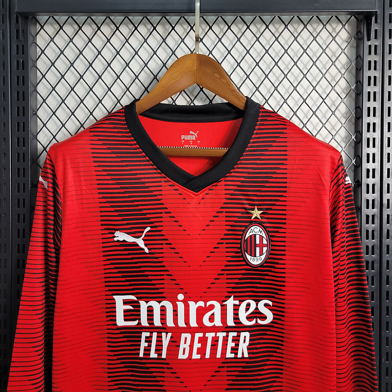23-24 AC Milan Home Long Sleeve