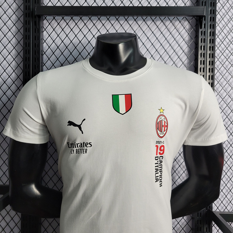 2022-23 AC Milan Championship 19 Championship Camiseta Comemorativa Branca