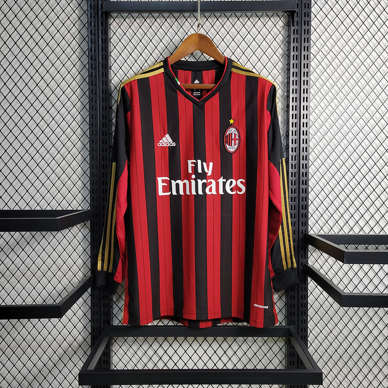 Retro Long Sleeve 2013-14 AC Milan Retro KAKA PAZZINI MONTOLIVO  Football jersey retro