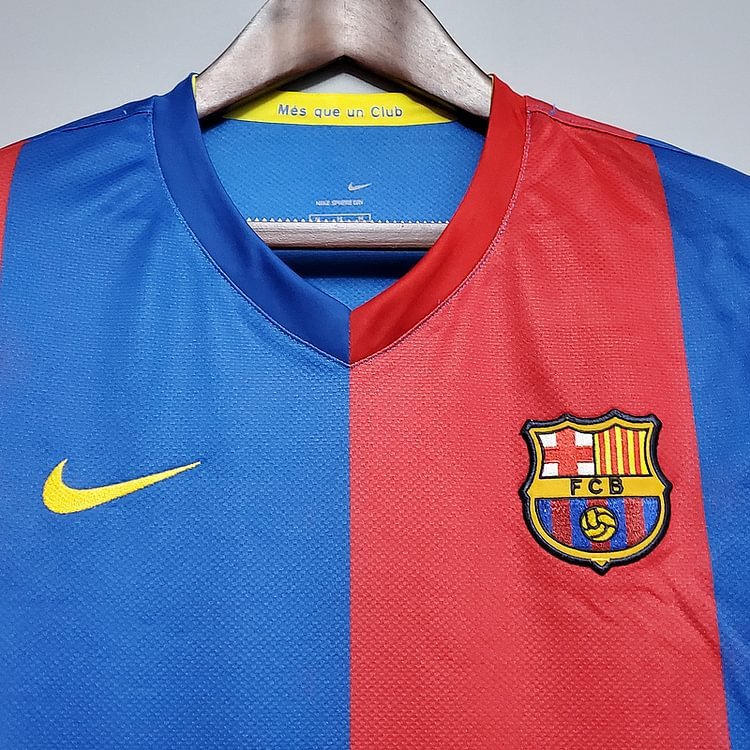 Retro FC Barcelona 2006-07 home XAVI MESSI RONALDINHO DECO ETO'O Football jersey retro