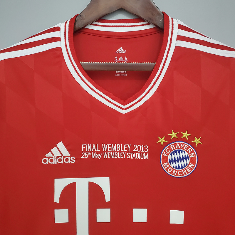 Retro long sleeve Bayern Munich 13-14 Champions League home   Football jersey retro
