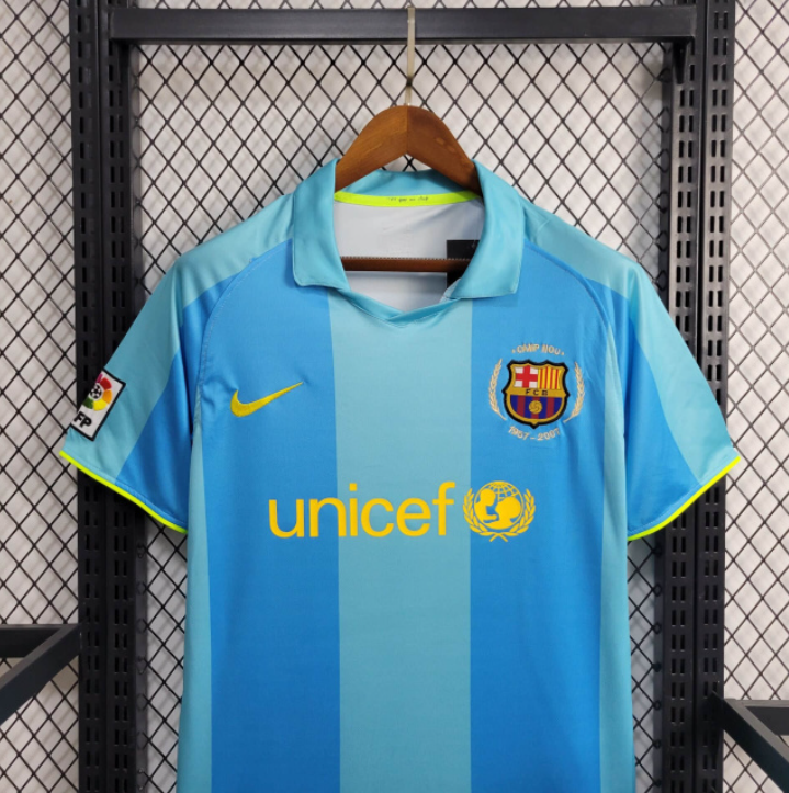 Retro 2007-08 Barcelona away MESSI RONALDINHO ETO'O XAVI A.INISTA HENRY Football jersey retro