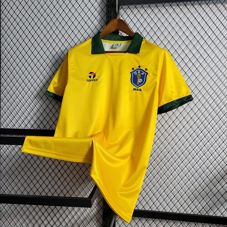Retro 1988-1990 Brazil Home Football jersey retro
