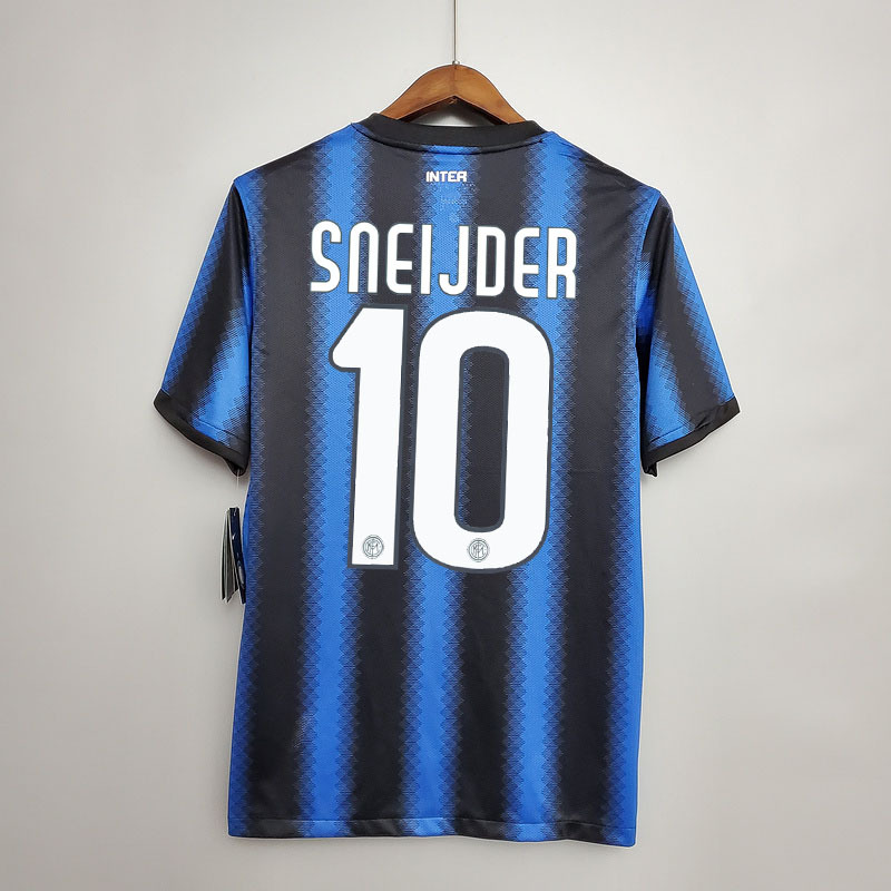 Retro 2010-11 Inter Milan home SNSIJDER J.ZANETTI MILITO ETO'O  Football jersey retro