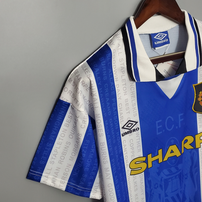 Retro 1994-96 Manchester United away CANTONA HUGHES KEANE  Football jersey retro