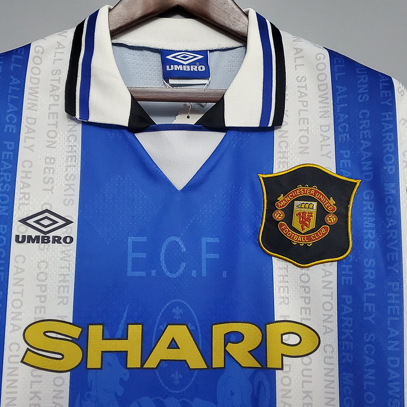 Retro 1994-96 Manchester United away CANTONA HUGHES KEANE  Football jersey retro