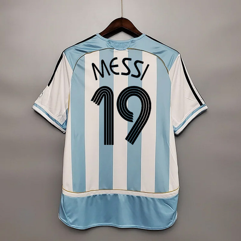 Retro 2006 Argentina home MESSI Football jersey retro
