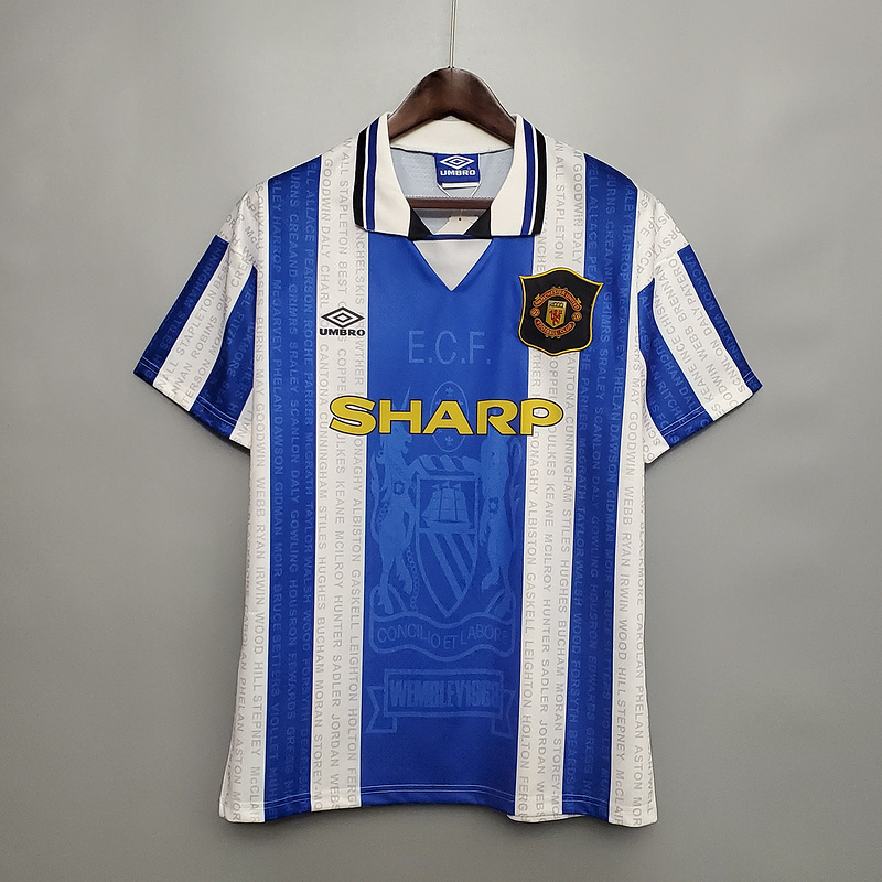 Retro 1994-96 Manchester United away CANTONA HUGHES KEANE  Football jersey retro