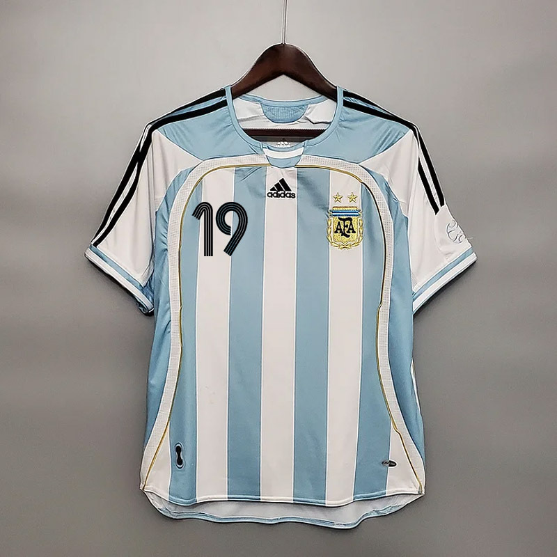 Retro 2006 Argentina home MESSI Football jersey retro