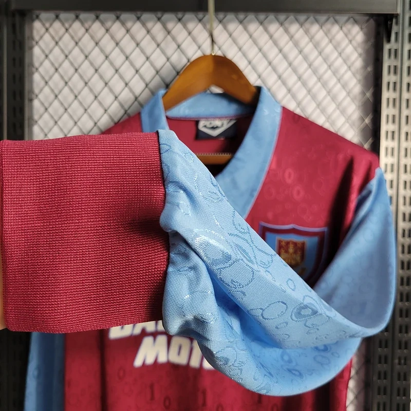 Retro 1995-97 West Ham Long Sleeves Home Football jersey retro