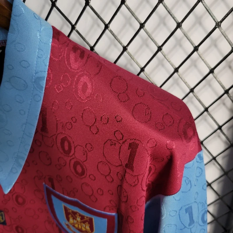 Retro 1995-97 West Ham Long Sleeves Home Football jersey retro