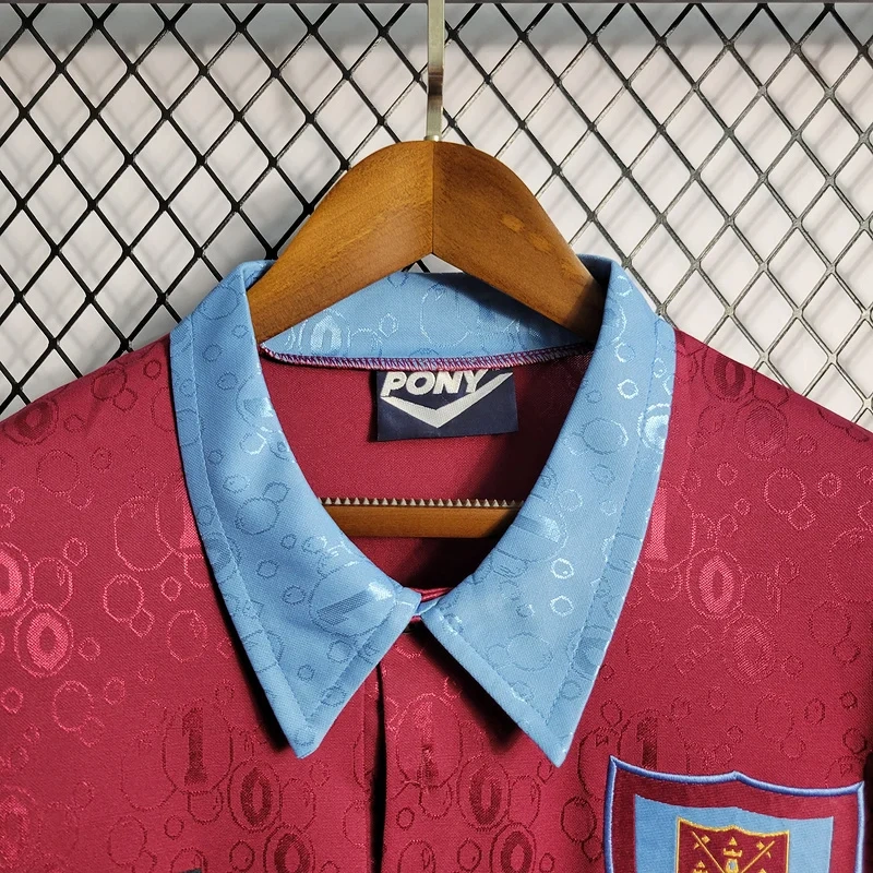 Retro 1995-97 West Ham Long Sleeves Home Football jersey retro