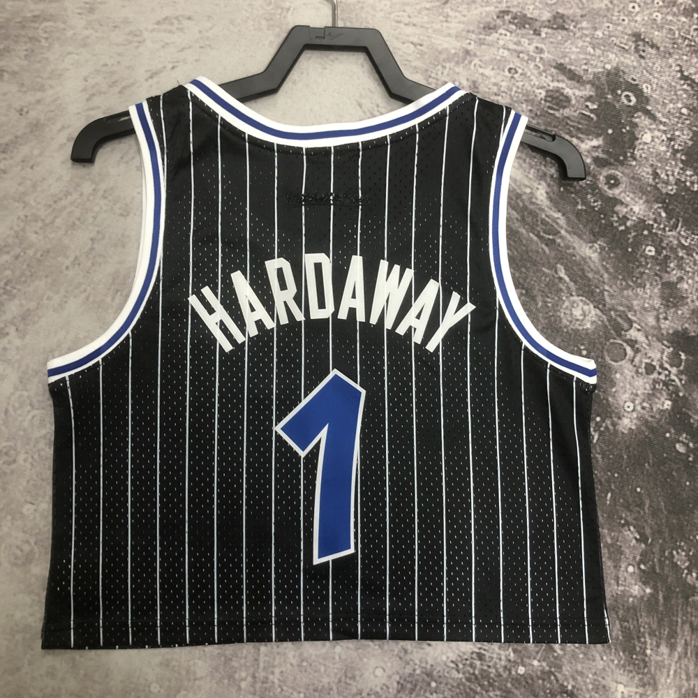 MN Women's Open Navel Vintage Jersey Orlando Magic 94-95 Season Grey 1 Hardaway